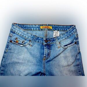 Y2K Vintage Paris Blues Faded Denim Low Rise Jeans